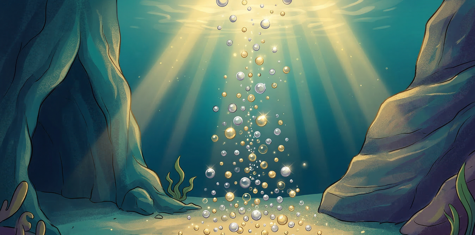 The magical spot on the seabed where bubbles rise from the sand